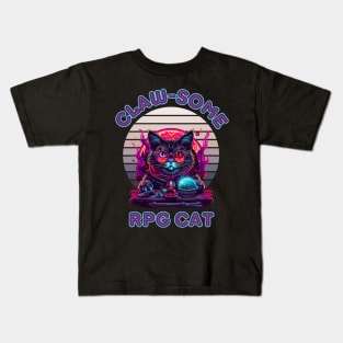 Dungeon Meowster - Cute Cat Dungeonmaster RPG Game Shirt Design Kids T-Shirt